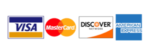 Logos of accepted credit cards