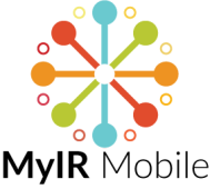 Colorful interconnected circles on black background.